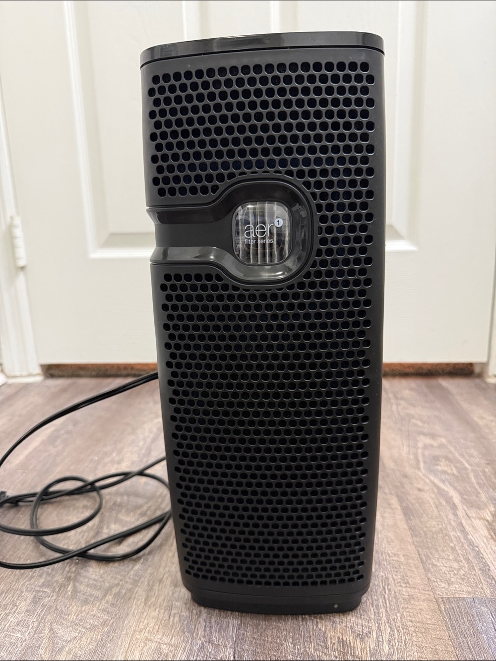Black Desktop Air Purifier with Front Indicator